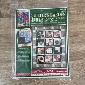1997 JoAnn Quilter's Garden Quilt Block of the Month‎ Kit Lot of 6 Rare Vintage